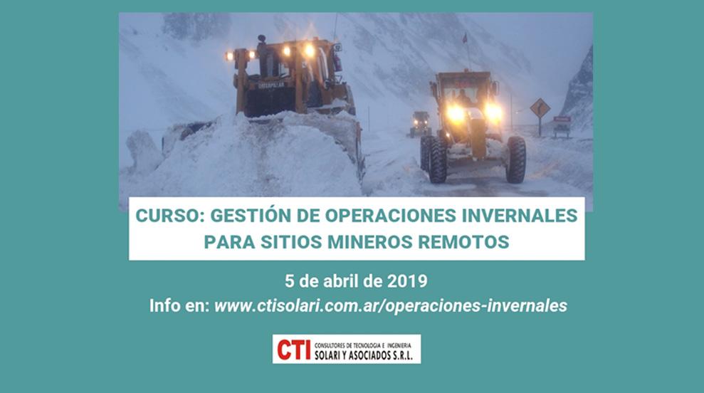 Curso: “Gestión de Operaciones Invernales para Sitios Mineros Remotos”