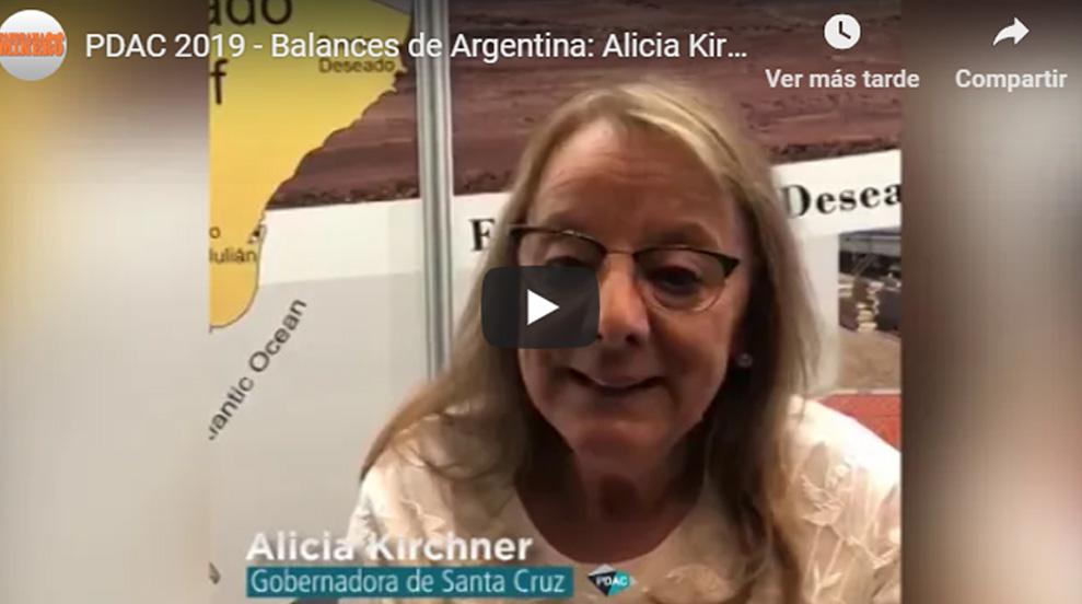 «Trabajamos porque el desarrollo minero aporta desarrollo económico y por ende al desarrollo de Santa Cruz. » (Dra. Alicia Kirchner, gobernadora de la provincia de Santa Cruz)