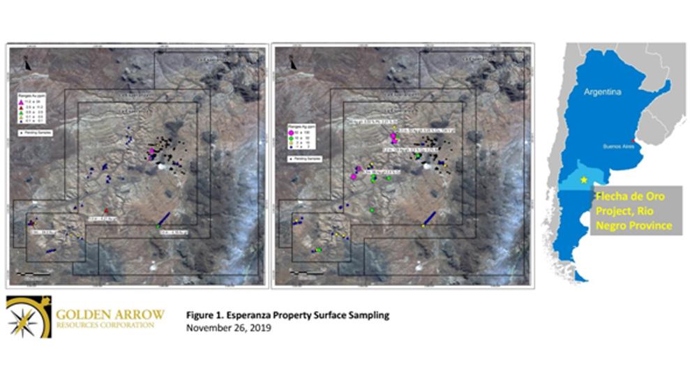 Proyecto Flecha de Oro: Golden Arrow informa resultados de alta ley provenientes del programa de muestreo inicial