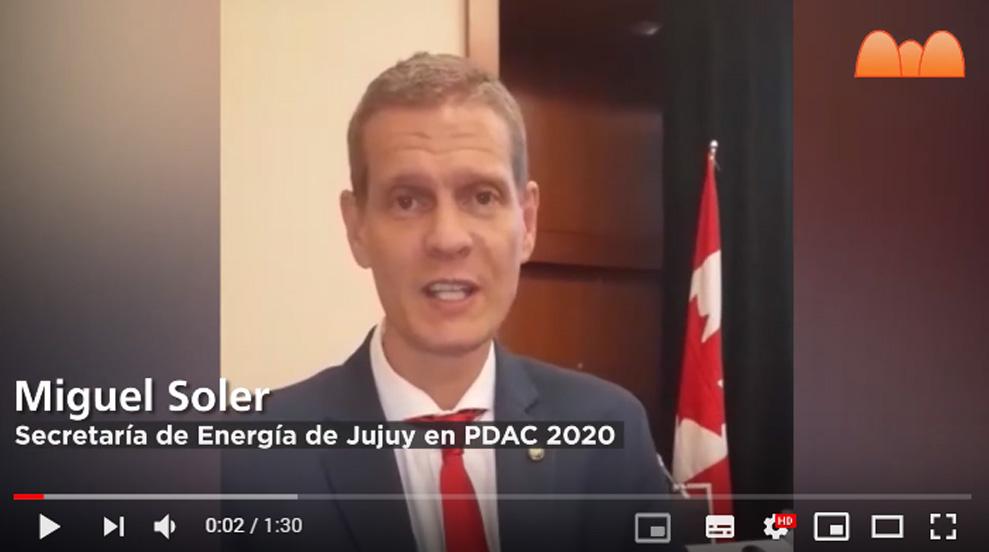 Imagen ilustrativa para el artículo: VIDEO | Miguel Soler &#8211; PDAC 2020: «En los últimos 3 años se lograron inversiones por más de US$700 millones»