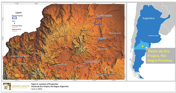 Golden Arrow reporta nuevo target aurífero de alta ley en el proyecto Flecha de Oro y expande el área del proyecto