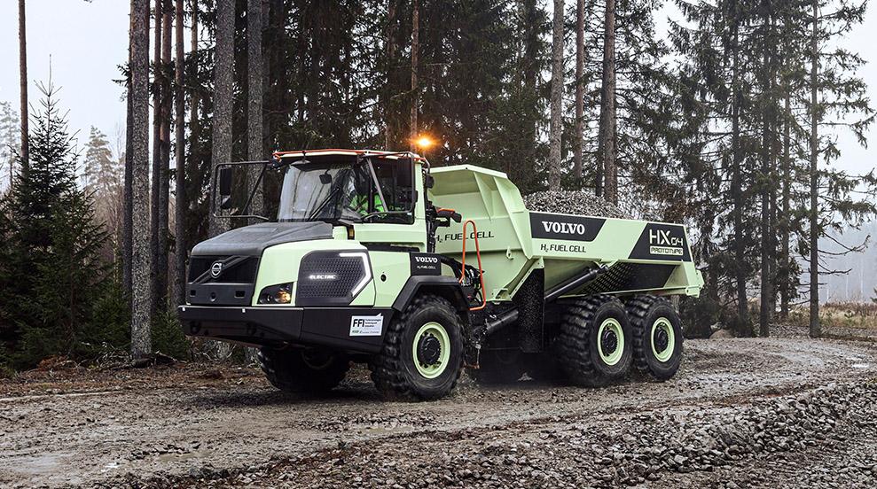 Volvo CE comienza las pruebas con un prototipo de camión articulado de hidrógeno