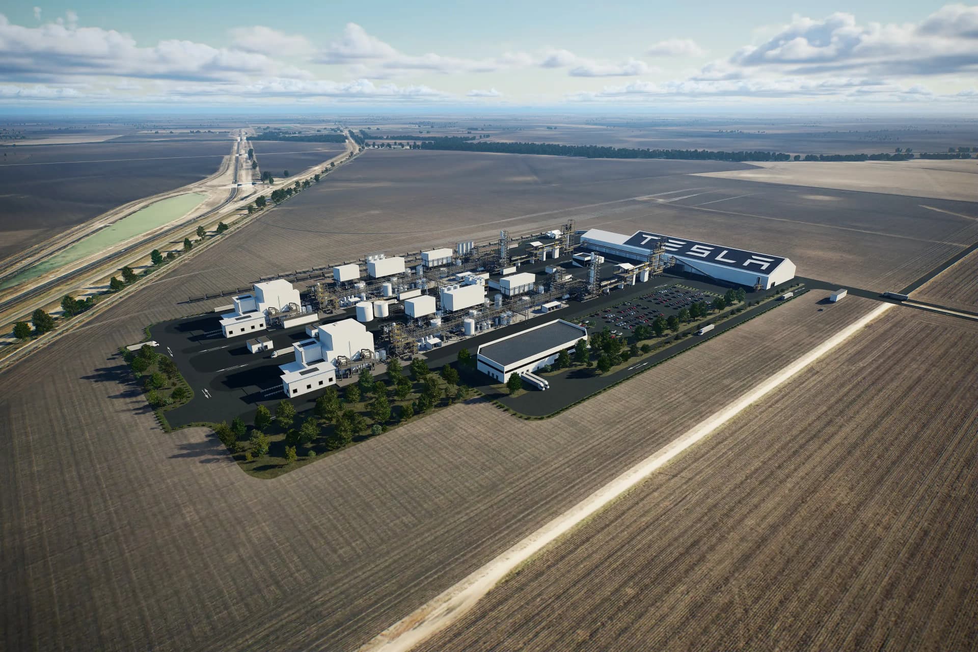 Tesla Brings Its First Mega Lithium Refinery Online in the United States