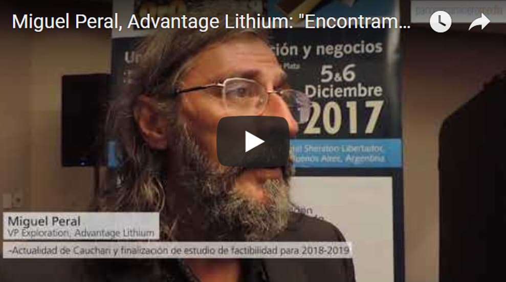 VIDEO | Miguel Peral, Advantage Lithium: «Encontramos salmuera de excelencia al oeste de Cauchari»
