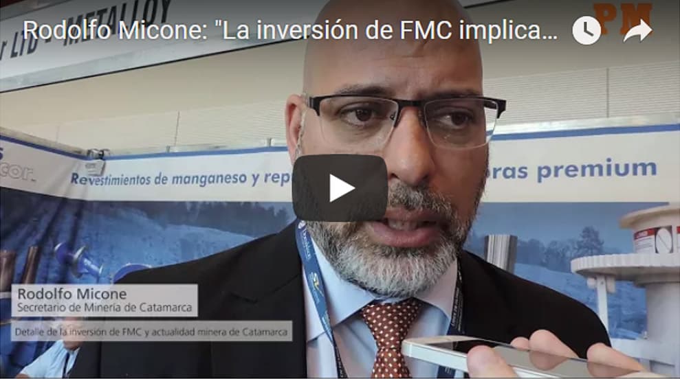 Imagen ilustrativa para la noticia: VIDEO | Rodolfo Micone: «La inversión de FMC implica el posicionamiento de Catamarca y más trabajo local» | Panorama Minero