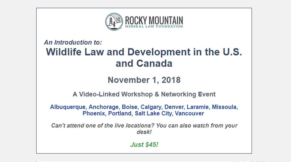 Wildlife Law and Development in the U.S. and Canada