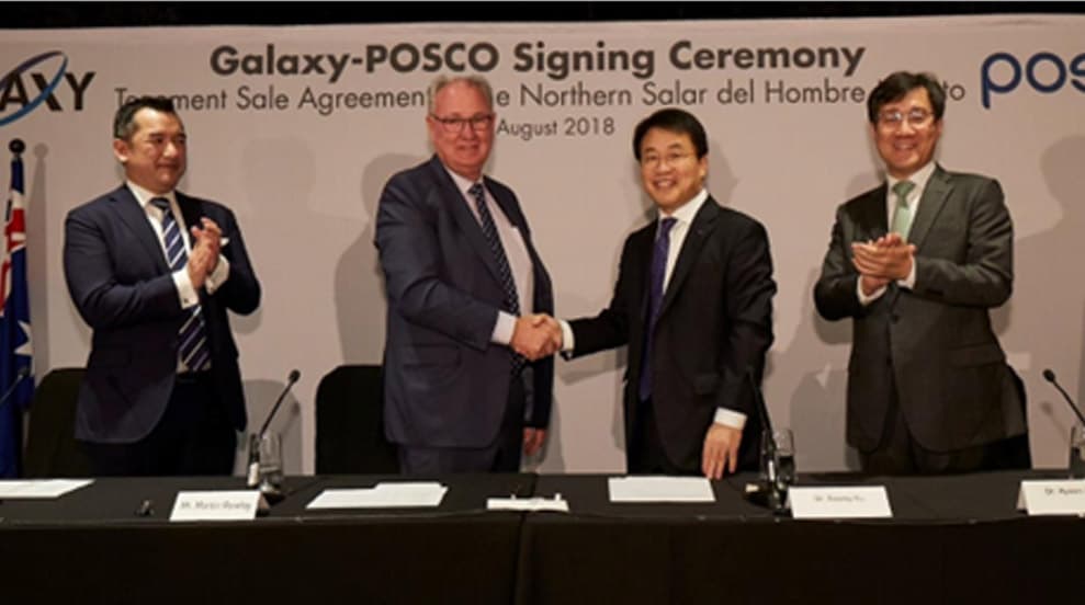 Galaxy traza acuerdo con POSCO por US$280 millones