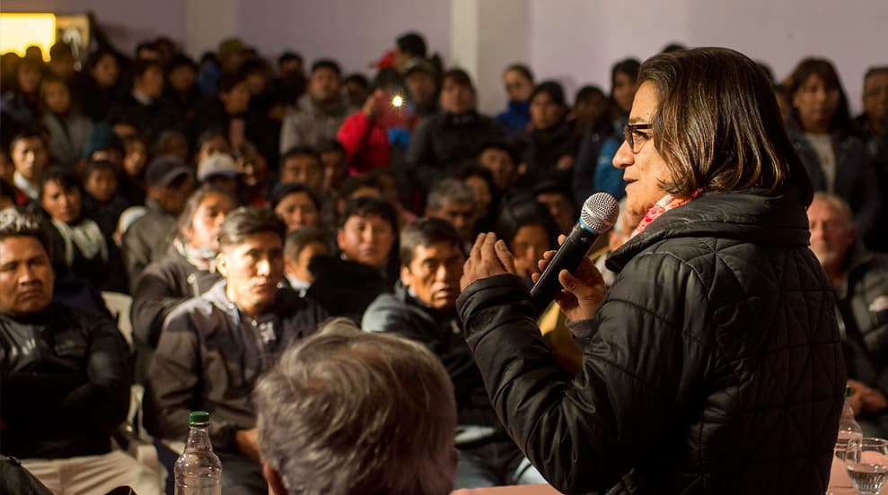 Catamarca: Lucía Corpacci participó de asamblea vecinal para debatir fondos de la actividad minera