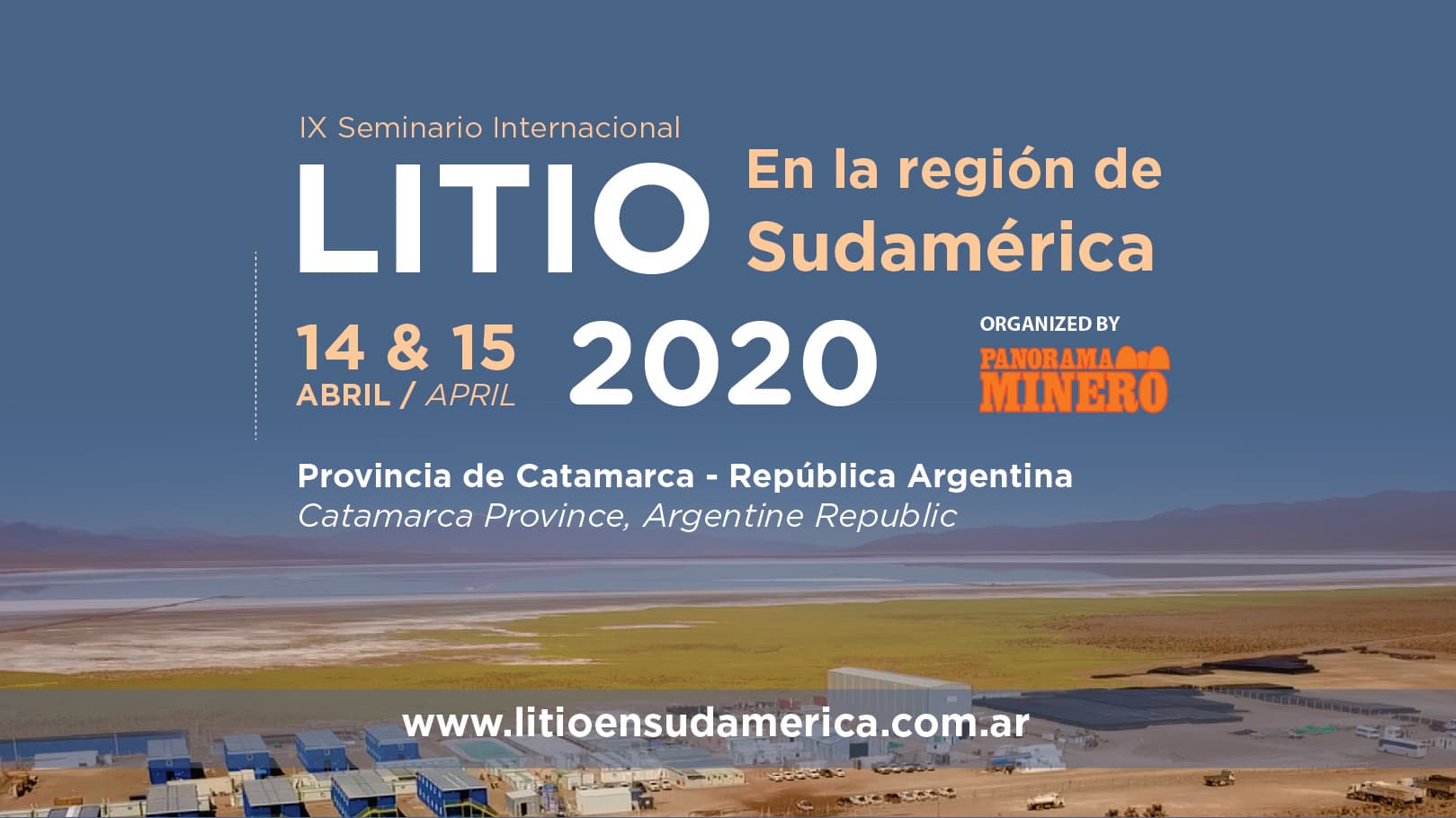 Imagen ilustrativa para la noticia: Catamarca será sede del 9° Seminario Internacional de Litio, el encuentro líder de la industria a nivel global | Panorama Minero