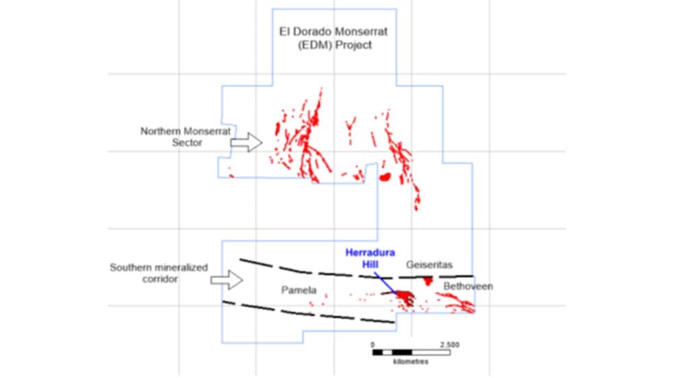 <strong>El Dorado Monserrat: Fredonia Mining perfora múltiples intervalos de oro de alta ley en Herradura Hill</strong>